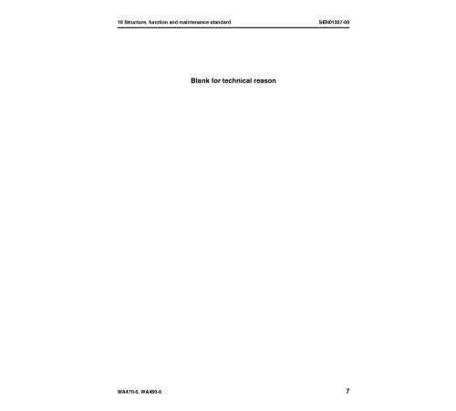 Komatsu WA470-6 (SN from H50051) and WA480-6 (SN from H60051) 4WD Wheeled Loaders (Germany) Workshop Manual (VEBM946101) Komatsu WA470-6 (SN from H50051) and WA480-6 (SN from H60051) 4WD Wheeled Loaders (Germany) Workshop Manual (VEBM946101)