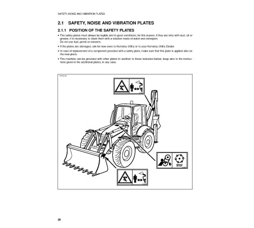 Komatsu WB97S-2 (SN from 97SF11205) Backhoe Loaders Operate and Maintenance manual (WEAM000704) Komatsu WB97S-2 (SN from 97SF11205) Backhoe Loaders Operate and Maintenance manual (WEAM000704)